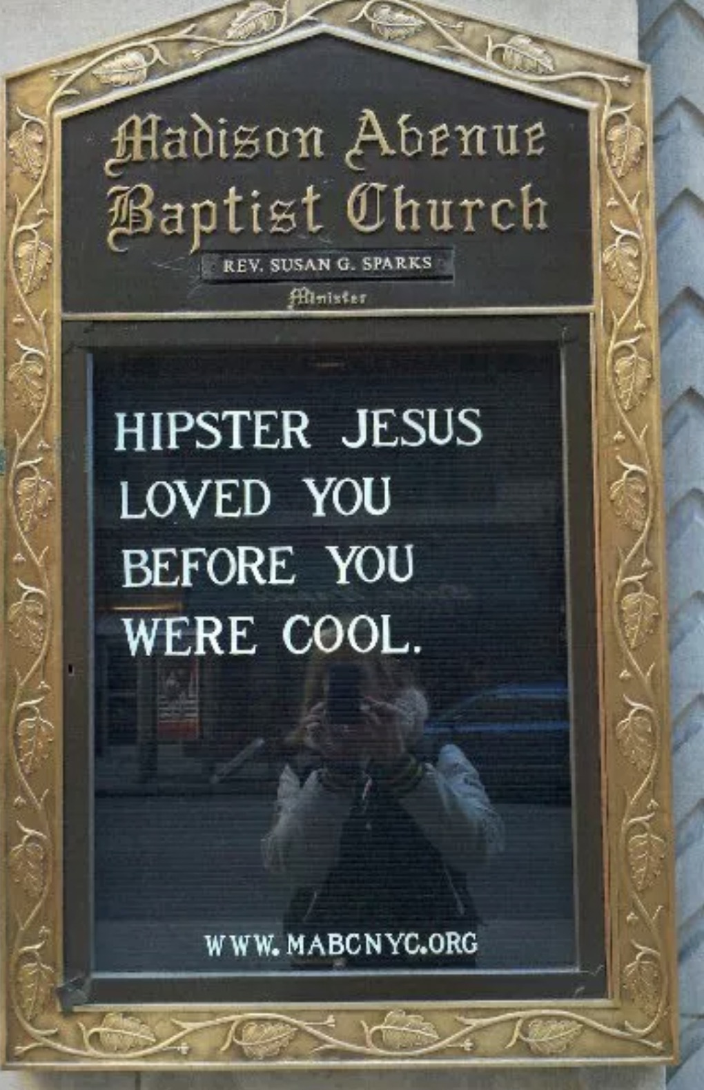 picture frame - Madison Avenue Baptist Church Rev. Susan G. Sparks Minister Hipster Jesus Loved You Before You Were Cool.